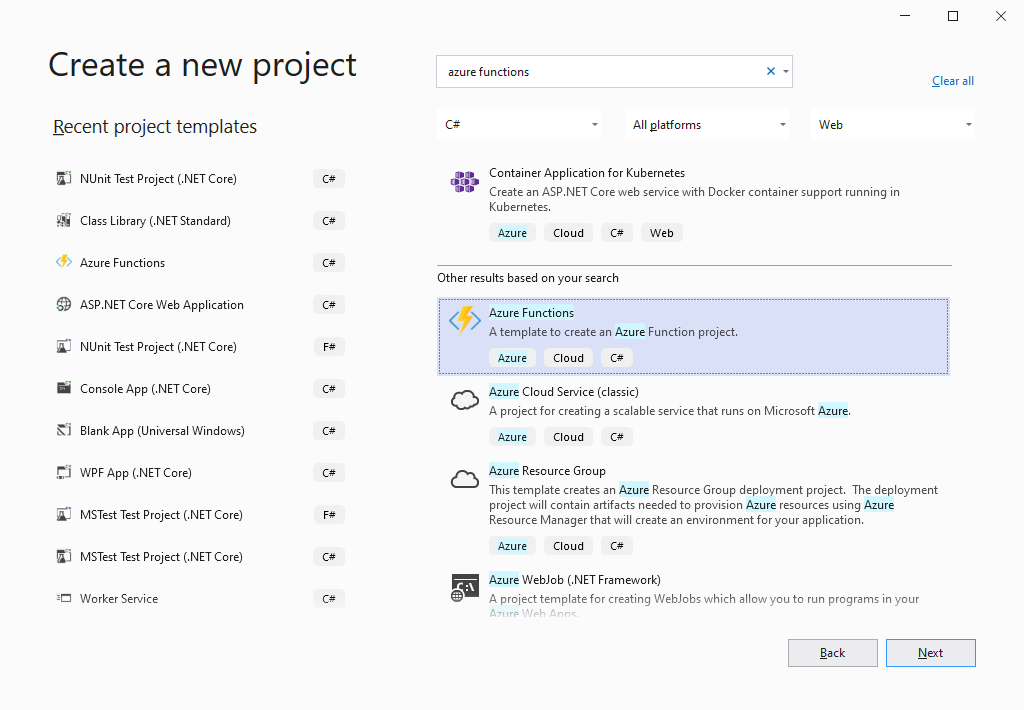 Create an Azure Functions project