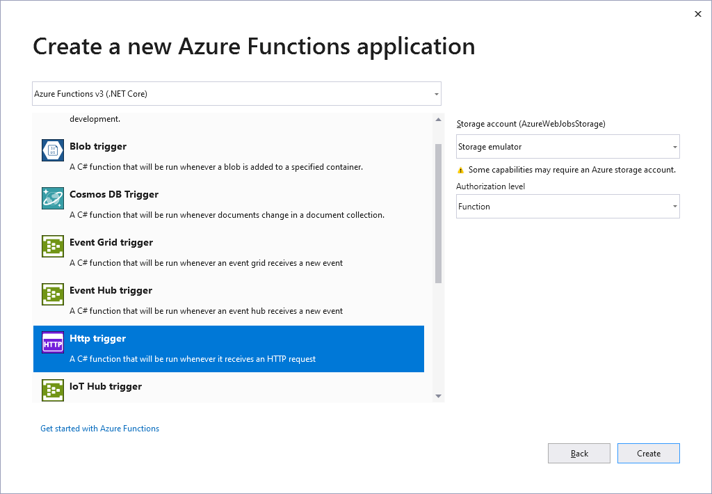 Create a new Azure Functions application