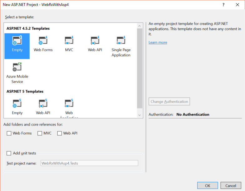 Empty ASP.NET Template